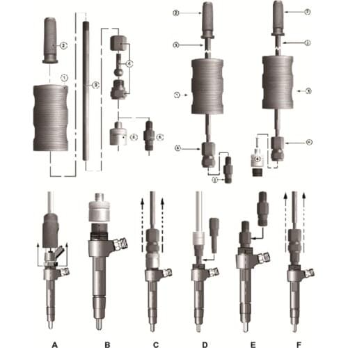14pcs Common Rail Diesel Fuel Injector Removal Tool