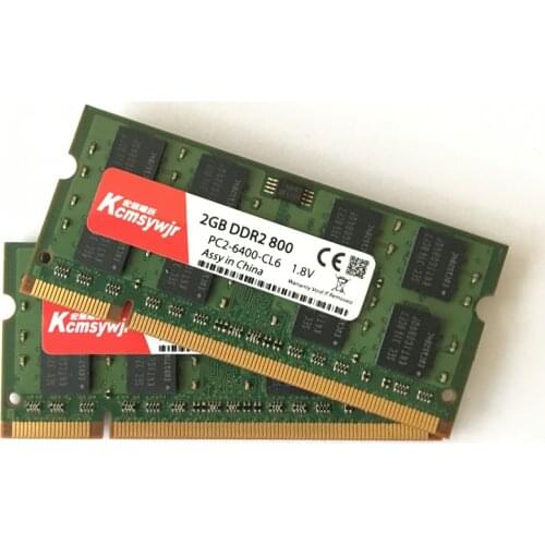 KcmsywjR 2GB 2RX8 PC2-6400S 800Mhz DDR2 2gb Laptop Memory 2G pc2 6400 800 MHZ Notebook Module SODIMM RAM SEC chipset