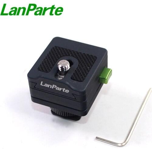 LanParte Flat Version Monitor Mount Quick Release Adapter with Cold Shoe Mount