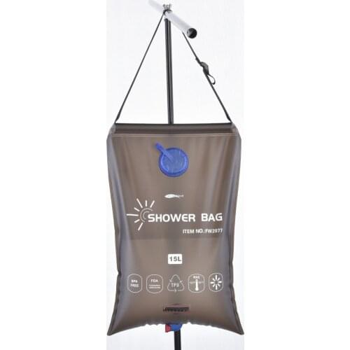 15L Water Bags Camping Shower Bag Solar Heating Portable Folding Climbing Bath Equipment Shower Head Switchable Outdoor Sport