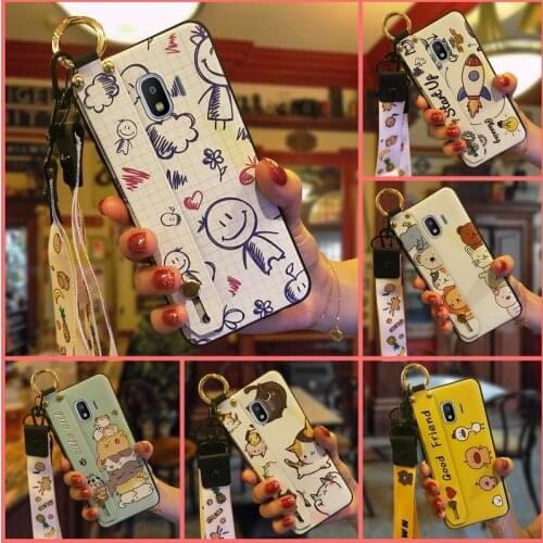 Soft Case Anti-dust Phone Case For Samsung Galaxy J2 Pro 2018/J2 2018/SM-J250F Lanyard Anti-knock