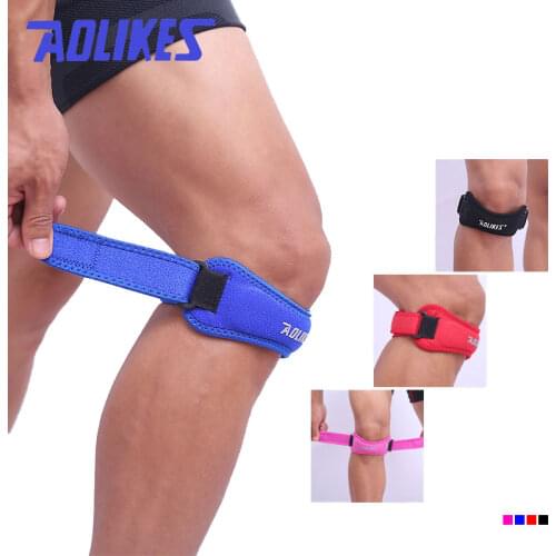 AOLIKES Fitness Knee Brace Pads Adjustable Knee Pads Patellar Tendon Support Strap Running Basketball Outdoor Harm Prevent Gym