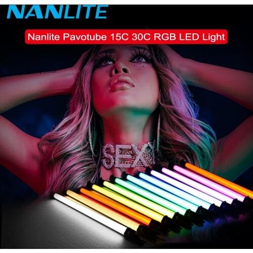 NanGuang Nanlite Pavotube 15C 30C RGB LED Light Tube 77cm 117cm 2700K-6500K Stick Video Movie Studio Photography Lighting