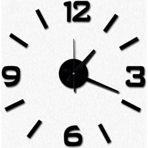No.007 Creative Simple Number Wall Clock Fashion Acrylic Sticker DIY Mute Creative Hanging Watch Wedding Gift Home Decoration