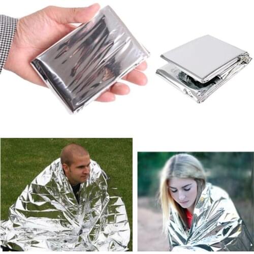 Emergent Blanket Lifesave Dry Outdoor First Aid Survive Thermal Warm Heat Rescue Mylar Kit Bushcraft Treatment Camp Space Foil