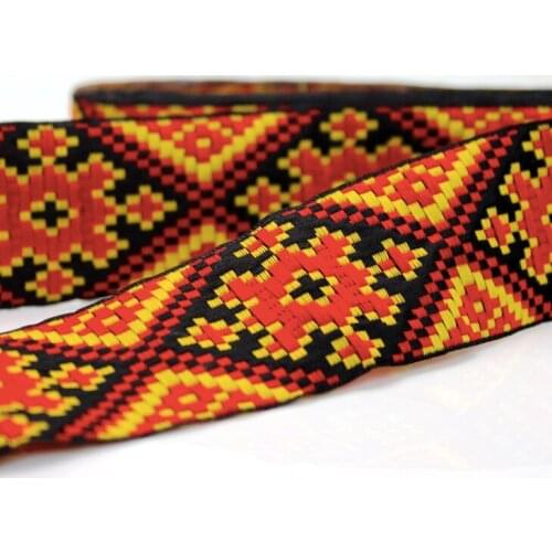Native embroidery ethnic jacquard webbing woven tape lace trim ribbon 4cm dress collar tribal boho DIY garment accessory vintage
