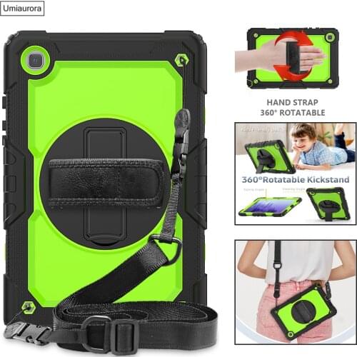 Full Protection Silicon Tablet Case For Samsung Galaxy Tab A7 10.4" 2020 Stand Cover Tab A7 SM T500 T505 + Shoulder Strap Fundas