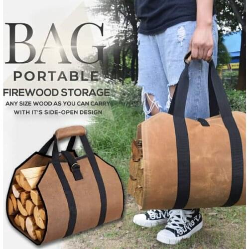Portable Firewood Storage Bag Large Capacity Multi-Use Side-Open Wood Lifting Labor-Safer Dropshipping