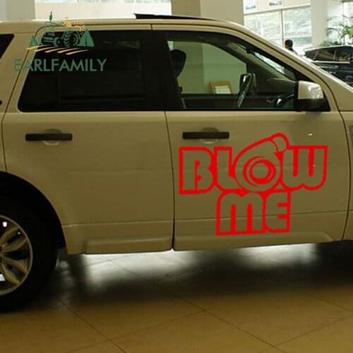 EARLFAMILY 43cm x 28.1cm Blow Me Turbo Funny Car Sticker Styling for Cars Door Side Window Rear Windshield Wall Vinyl Decal