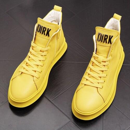 Stephoes New Arrival Men Fashion Casual Ankle Boots Spring Autumn High Top Leisure Sneakers Male Trend Men Leather Hip Hop Shoes