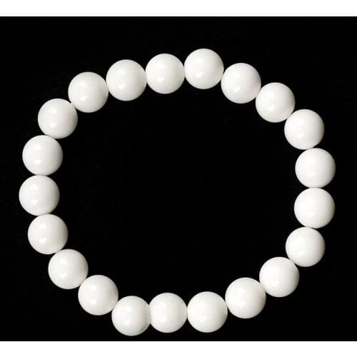 Pick Size 9mm White Round Shell Stone For exquisite Shell Bracelet 7.5inch Suitable For Birthdays Gifts Wholesale H276