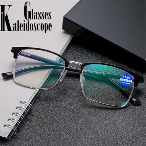 +1.0 1.5 2.0 2.5 3.0 Reading Glasses Women Men TR90 Anti-blue Light Presbyopic Glasses Male Business Farsightedness Eyeglasses