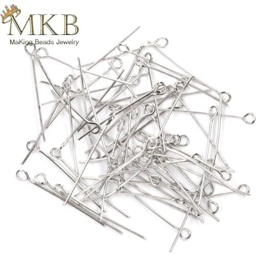 200pcs 28mm Eye Pins Jewelry Findings For Jewelry Making Nine Words Pins Fit Diy Necklace Earrings Wholesale