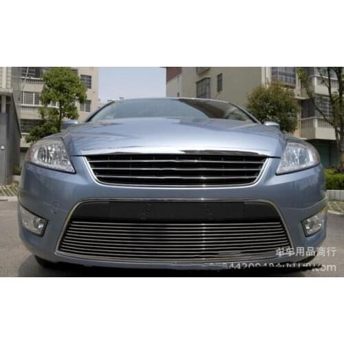 2007-2010 For Ford Mondeo Quality Stainless steel Car front bumper Mesh Grille Around Trim Racing Grills