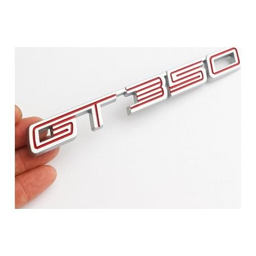 3D Metal Red GT350 Auto Trunk Tailgate Emblem Badge Decals Sticker Car Accessories