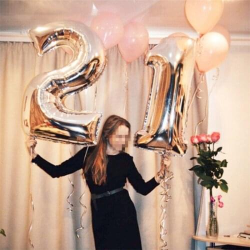 40"rose gold balloons foil Number balloon birthday party decorations kids figure Air Balloons globos happy birthday ballon