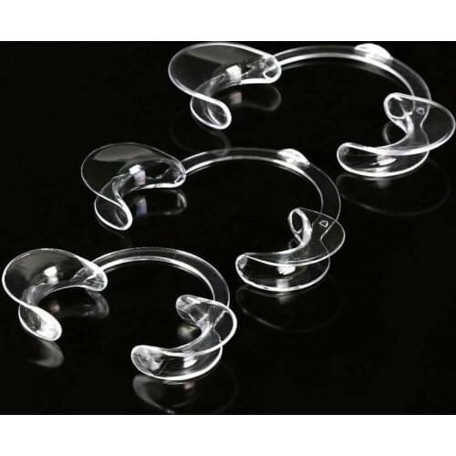 5Pcs/lot Medium Dental Mouth Opener Teeth Whitening Lip Cheek Retractor C-shape Orthodontic Clear