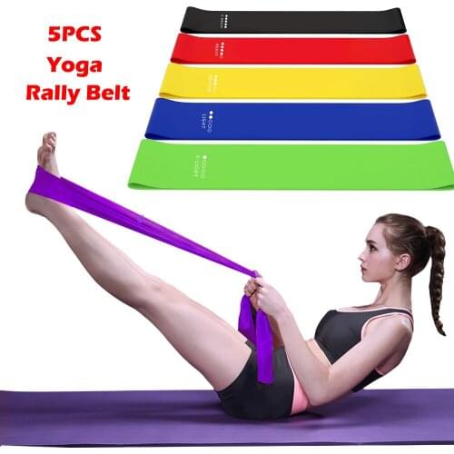 5pcs Training Fitness Gum Exercise Gym Strength Resistance Bands Pilates Sport Rubber Fitness Bands Crossfit Workout Equipment