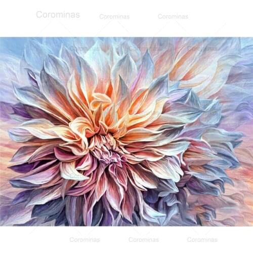 5D Diy Diamond Painting Flower Landscape Kit Full Drill Square Diamond Embroidery Mosaic Art Picture of Rhinestones Home Decor