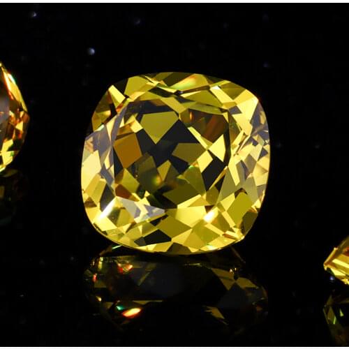 Cheerstar cushion cut Lab Sapphire yellow sapphire for Jewelry Making