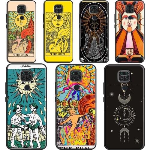 The SUN Tarot card Case For Xiaomi Redmi Note 7 8 9 Pro Note 8T 9S Note 10 Pro Cover For Redmi 9T 9A 9C K40
