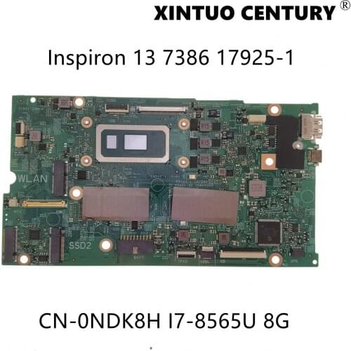 CN-0NDK8H 0NDK8H NDK8H For Dell OEM Inspiron 13 7386 Laptop Motherboard 17925-1 Mainboard W/ I7-8565U 8G RAM 100% Tested Working