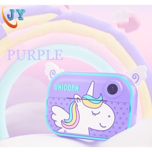 Kids Unicorn Instant Printing Camera Kids HD Digital Camera Photo Camera Toy Girl Boy Birthday Gift