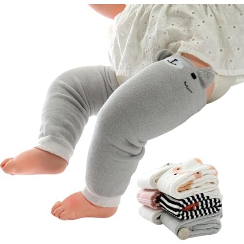 Baby Leg Warmers Knee Pads Kids Newborn Striped Knee Protector Infant Winter Knitted Warm Leggings Socks