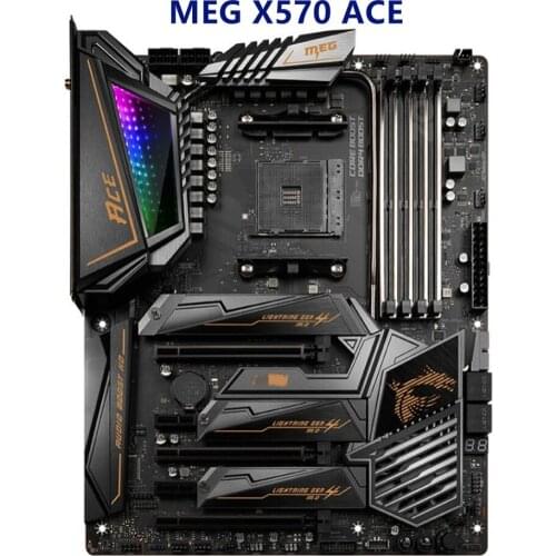 For used MSI MEG X570 ACE motherboard Socket AM4 DDR4 M.2 NVme AMD X570 Used Desktop motherboard R3 R5 R7 R9