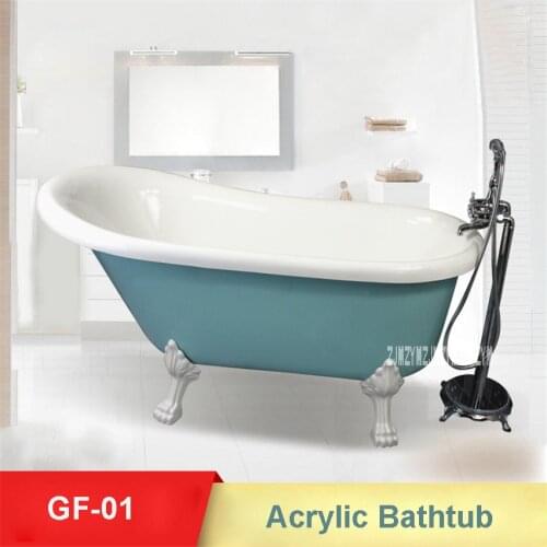 GF-01 European-style Bathtub High-quality Acrylic Freestanding Bathtub Double Insulation Household Portable Bathroom Bathtub