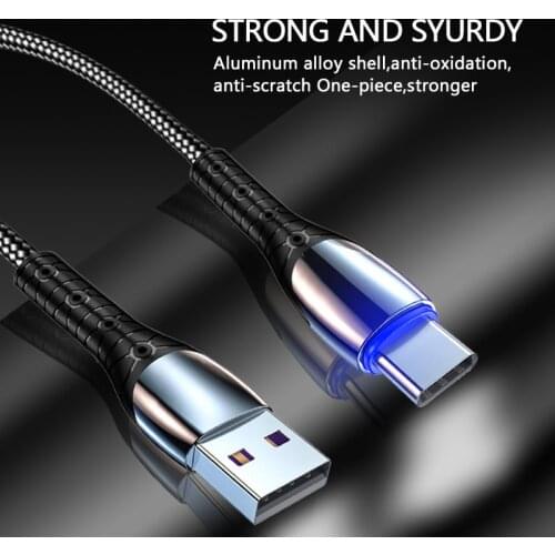 3A USB Type C Cable Fast Charging Wire For Samsung Galaxy S10 S9 Plus Xiaomi mi10 Huawei Mobile Phone USB C Type-C Charger Cord