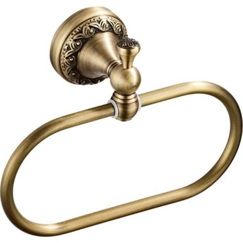 Brass Towel Ring Antique Towel Bar for Bathroom Kitchen Wall Mount Towel Holder