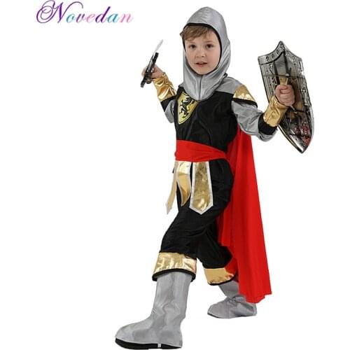 Halloween Cosplay Kids Masquerade Party Royal Warrior Knight Costumes Boys Soldier Children Set 2020 New