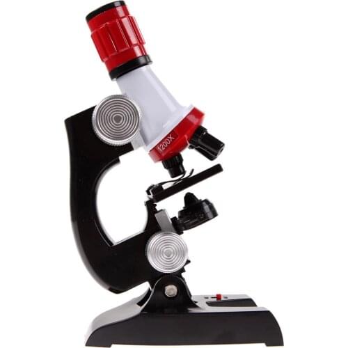 Kids Microscope Kit Science Lab LED 100-1200X Biological Microscope Home School Educational Toys children Optical Instruments