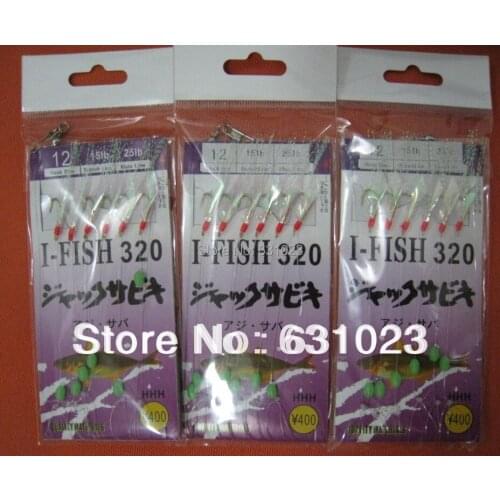 MR OCTOPUS 10pcs bags of sabiki,fishing lure , fishing hook,squid jig, 12#hooks. each bag have 6 pcs hooks ,total 60pcs hooks