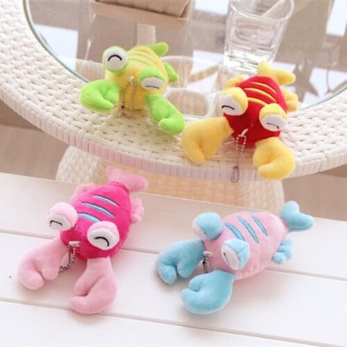 New lifelike cute fevarite Colorful Crayfish 15cm plush soft pendant Keychain decoration kids funny doll Wedding gifts
