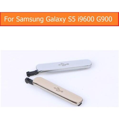 New USB Charging Port Dust Plug for Samsung Galaxy s5 i9600 G900 usb charger Port Slot Cover Dust Waterproof cover silver &gold