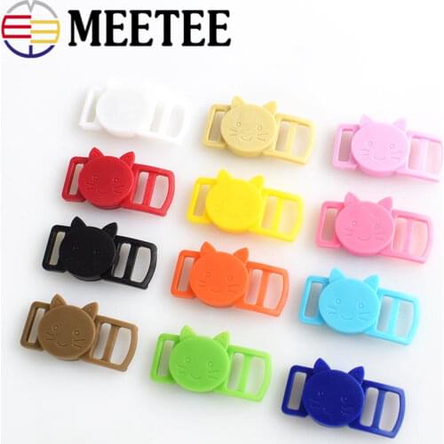 25/50/100pcs Mixed Color Release Buckles Cat-Head Plastic Safty Breakaway for Cat Collar Paracord Webbing Apparel Accessories