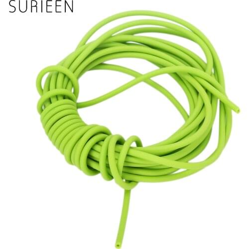 Hunting Sporting 5M Strong Slingshot Natural Latex Tube Catapult Sling Shot Rubber Band Green Elastic Bungee Tube 1.6x3.6mm
