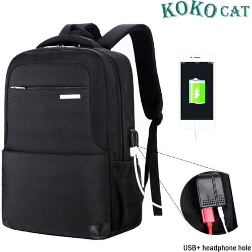 USB Charging Laptop Backpack 15.6 inch Laptop Notebook Women Men Waterproof School Bag For Teenage College Travel Backpack Nylon