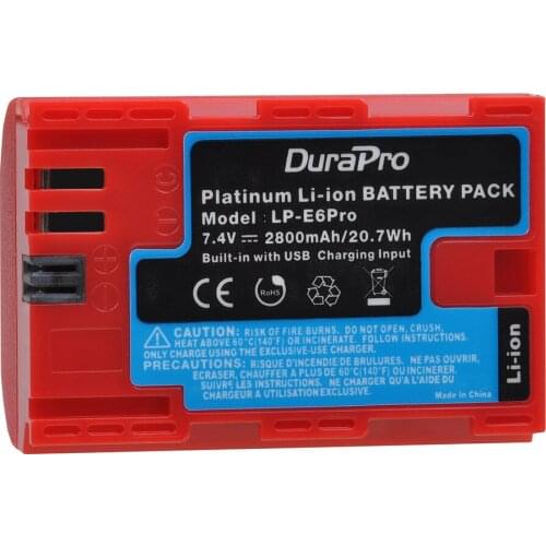 Bulit-in USB LP-E6Pro LPE6 LP E6N Battery Akku for Canon 5D Mark II III 7D 60D EOS 6D 70D 80D EOS 5DS R Cameras