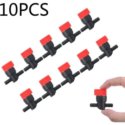For Small Engines 1/4" Inline Straight Gas Fuel Cut Shut Off Valve 10pcs Replacement Straight Valve