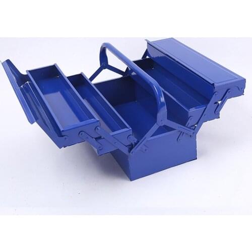 20-Inch Metal Tool Box Portable Cantilever Steel Multi-Purpose Tool Chest Cabinet 5-Tray Blue