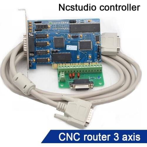 3 Axis NC Studio PCI Motion Ncstudio Control Card Interface Adapter Breakout Board for CNC Router Engraving Milling Machine