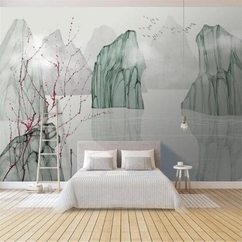 Milofi custom 3D wallpaper Nordic modern minimalist three-dimensional geometric abstract lines TV background wall painting