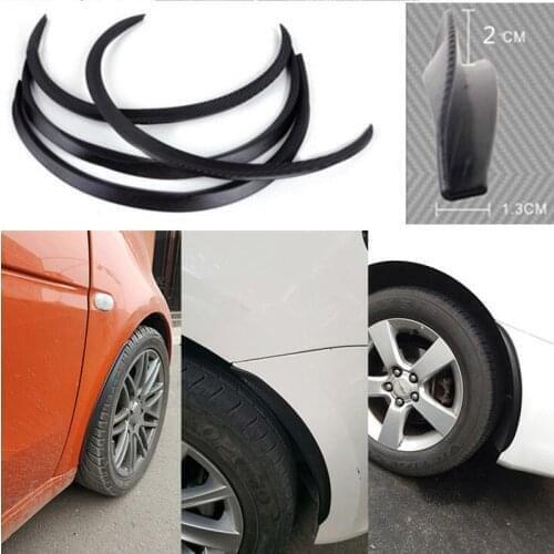 4Pcs Carbon Fiber Car Fender Flare Wheel Eyebrow Protector Wheel Arch Trim Strip Audi A4 A6 A1 A3 A5 A8 A7 S1 S3 S4 S6 S7 S8 S5
