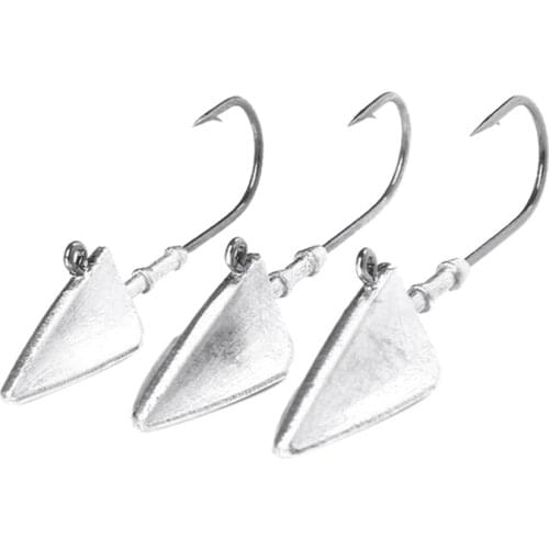 5Pcs Fishing Hooks Lead Jig Head Fishing Hook Lead Hook Fishing Tackle Hooks for Long Shot Fishing