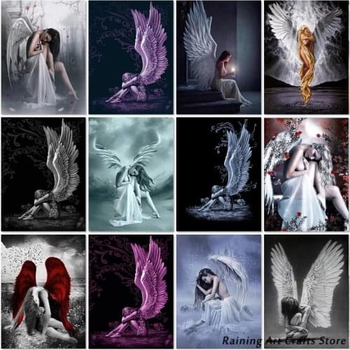 5D Diy Diamond Painting Fantasy Angel Girl Embroidery Beautiful Lady with Wings Mosaic Pictures Cross Stitch Kits Home Decor