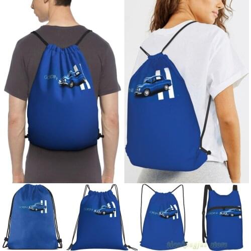 Car Art - Renault 8 Gordini Men Outdoor Travel Gym Bag Waterproof Drawstring Backpack Women Fitness Swimming Bag