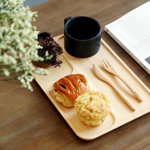 Fir high quality Japan Style wooden trays tea food fruit cutlery tray serving wood decorative tray home storage oraganizer tray